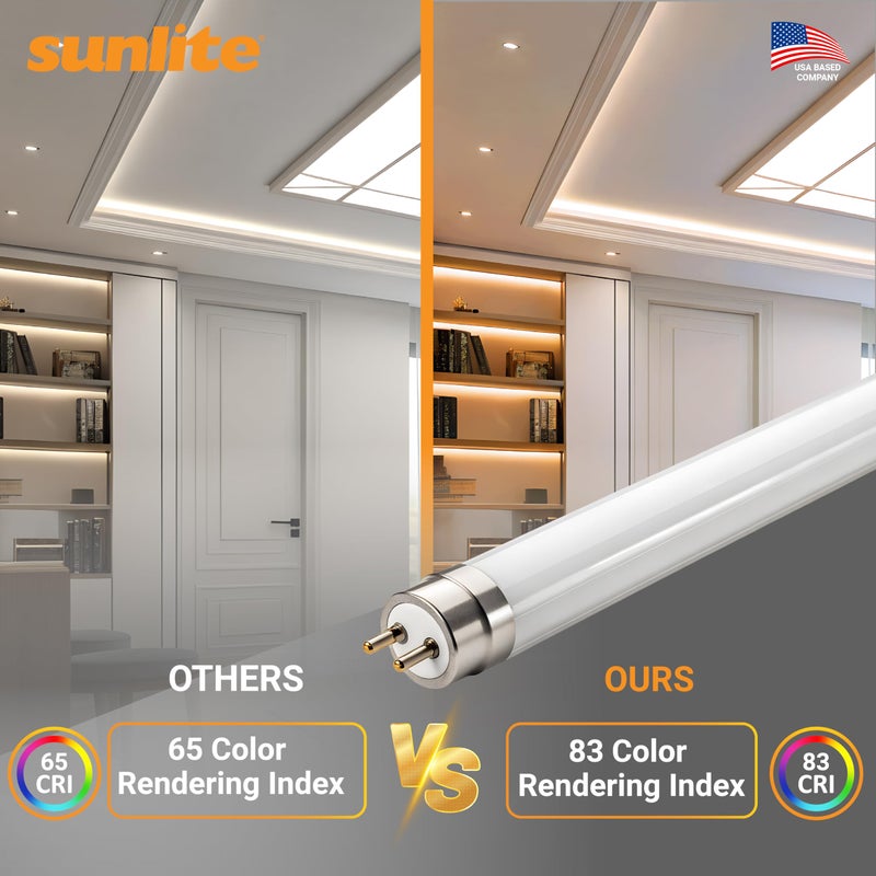 Sunlite 30125 2 Foot T8 Linear Fluorescent Lamp, 17 Watts, 1450 Lumens, F17T8/SP841, 4100K Cool White, Medium G13 Bi-Pin Base, ROHS Compliant, 30 Pack - Image 4